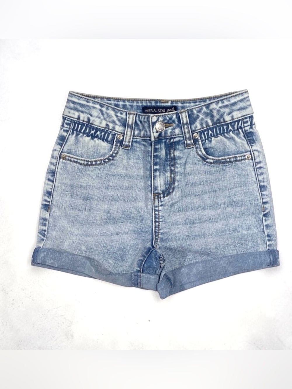 New Imperial Star Big Girls Denim Shorts - Cora Wash Size 14